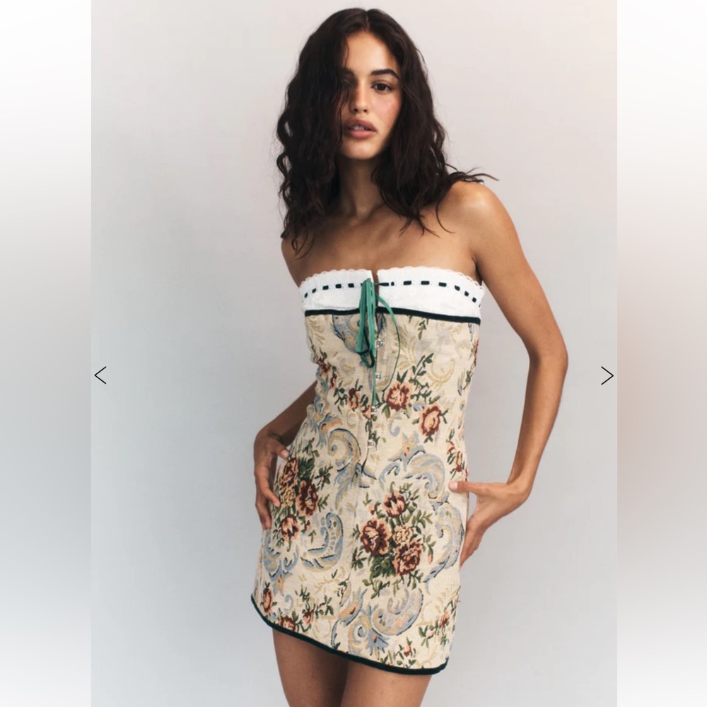 With Jean floral corset dress